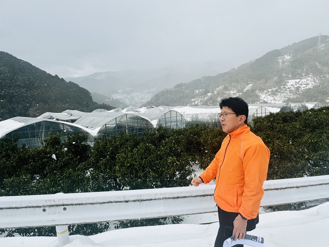 2025年2年9日（日）八幡浜市・積雪被害状況を確認